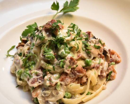 Order Fettuccine Alla Burino food online from Vito's Italian Restaurant store, Santa Monica on bringmethat.com
