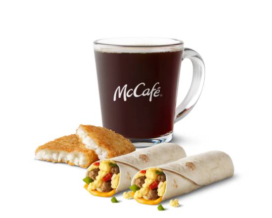 Order 2 Sausage Burrito Meal food online from Mcdonald store, Delafield on bringmethat.com
