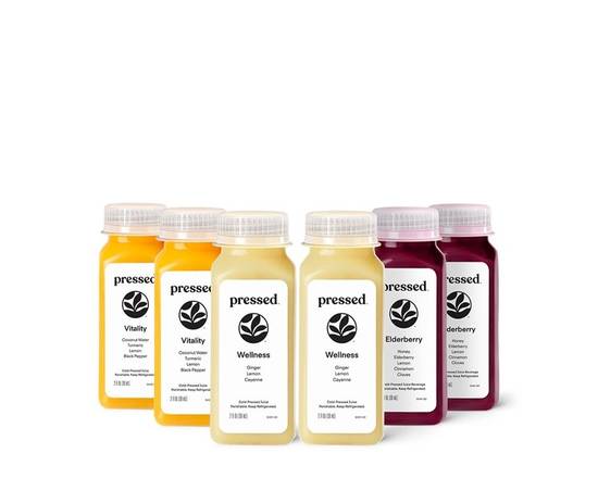 Order Shot Starter Set | Cold Pressed Shot Pack food online from Pressed store, New York on bringmethat.com