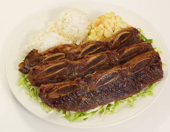 Order Hawaiian BBQ Short Ribs Plate food online from L&Amp;L Hawaiian Barbecue store, Roseville on bringmethat.com
