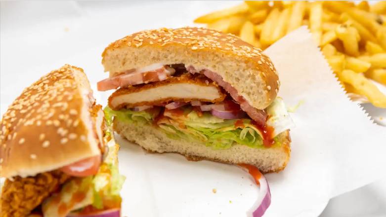 Order Spicy Chicken Sandwich food online from Crown Fried Chicken store, Mount Vernon on bringmethat.com