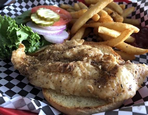 Order Catfish Sandwich food online from Black Hammock Restaurant store, Oviedo on bringmethat.com