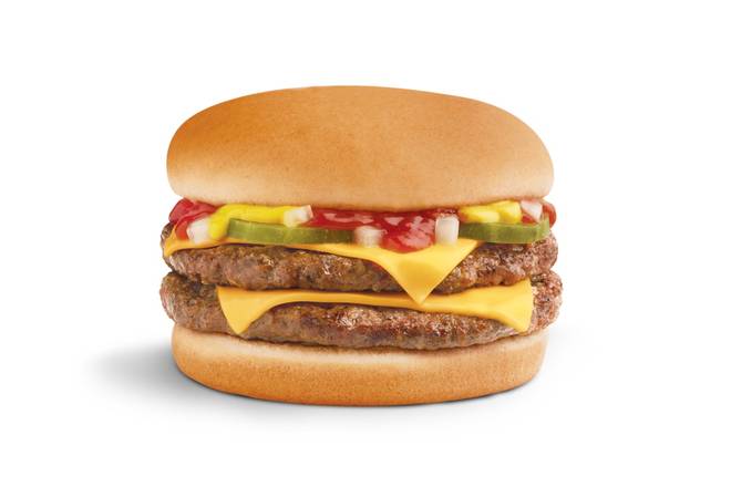 Order Double Cheeseburger food online from Wienerschnitzel store, Cypress on bringmethat.com