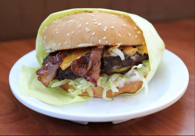 Order Bacon Cheeseburger food online from Norm's Famous Charbroiled Hamburgers store, Whittier on bringmethat.com