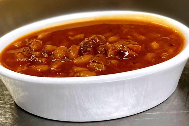 Order SCRATCH BBQ BEANS WITH BRISKET food online from 54th Street Grill and Bar store, Saint Joseph on bringmethat.com