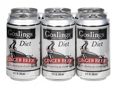 Order Goslings Diet Ginger Beer, 6pk-12oz mixer food online from Golden Ox Liquors store, Saint Augustine on bringmethat.com