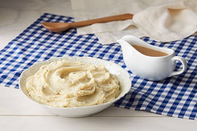 Order Mashed Potatoes w/Brown Gravy food online from Cracker Barrel Old Country Store store, Somerset on bringmethat.com