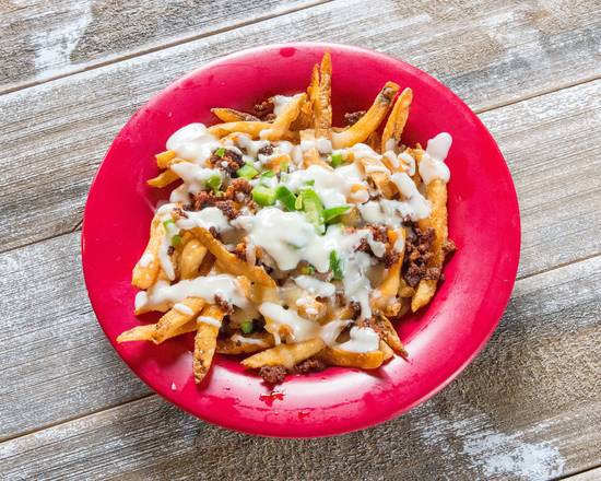 Order Chorizo Cheese Fries food online from Buddy Burgers, Breasts & Fries store, West Chester on bringmethat.com