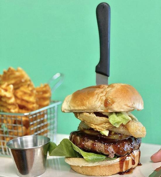 Order Kalihifornia Burger food online from Guieb Cafe store, Wahiawa on bringmethat.com