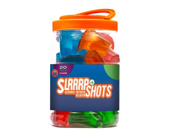Order SLRRRP Alcohol Infused Gelatin Shots, 20 O.G. PK Variety (13% ABV) food online from Golden Ox Liquors store, Saint Augustine on bringmethat.com