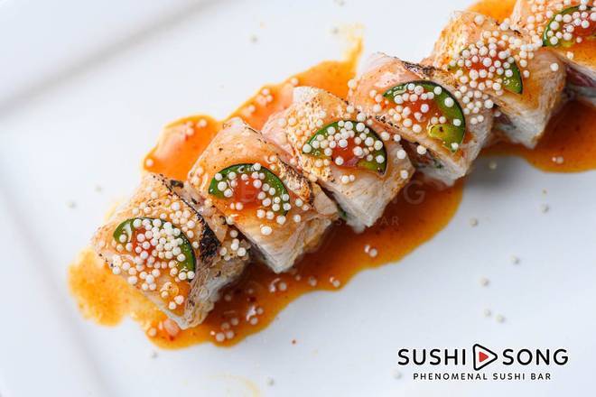 Order Voodoo Signature Roll food online from Sushi Song Key West store, Key West on bringmethat.com