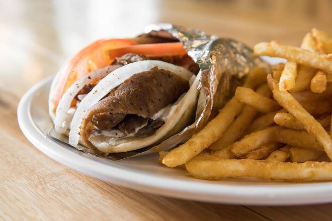 Order Gyro Handheld + Fries food online from Idof store, Chicago on bringmethat.com