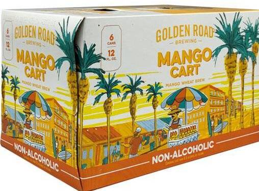 Order Golden Road Mango Cart Non-Alcoholic 6pk cans food online from Silver Liquor Market store, Los Angeles on bringmethat.com
