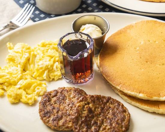 Order Buttermilk Pancakes Combo food online from Hof Hut store, Torrance on bringmethat.com