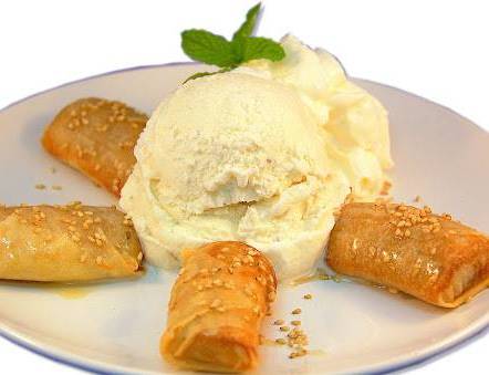 Order Fried Bananas w/Vanilla Ice Cream food online from Zabb Thai Kitchen store, Clarkstown on bringmethat.com