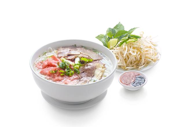 Order Eye Round Steak, Lean Brisket, and Beef Tripe (Tái, Chín, and Sách) food online from Pho Hai Duong store, Annandale on bringmethat.com