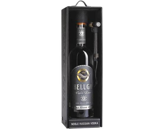 Order BELUGA NOBLE GOLD750 ML (40%abv) food online from Xtra Liquors & Wines store, WEST MIAMI on bringmethat.com