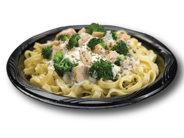 Order Fettuccine with Alfredo Sauce, Chicken and Steamed Broccoli food online from Rocky Rococo store, Oshkosh on bringmethat.com