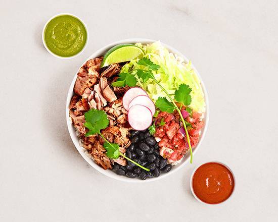 Order Carnitas Burrito Bowl food online from Blessed Burrito Bowls store, Sherman Oaks on bringmethat.com