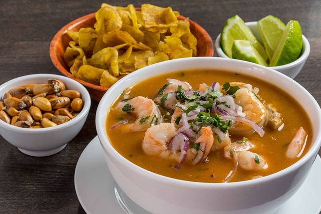 Order Encebollado Mixto food online from El Guayaquileno Restaurant store, Elmhurst on bringmethat.com