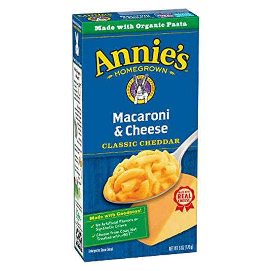 Order Annie's Homegrown Classic Cheddar Macaroni & Cheese 6oz food online from Everyday Needs By Gopuff store, Fairfield on bringmethat.com