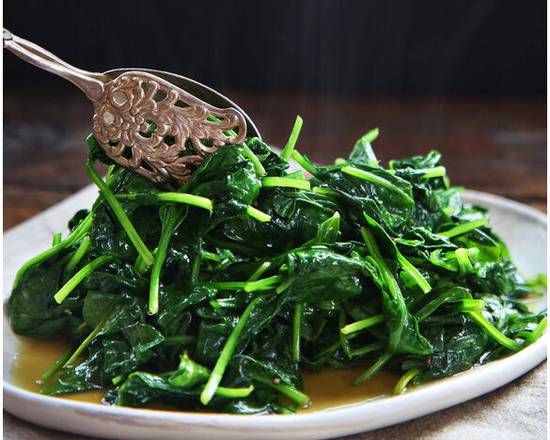Order Sauteed Spinach with Fresh Garlic  food online from CY Chinese Restaurant Szechuan Cuisine store, North Miami Beach on bringmethat.com