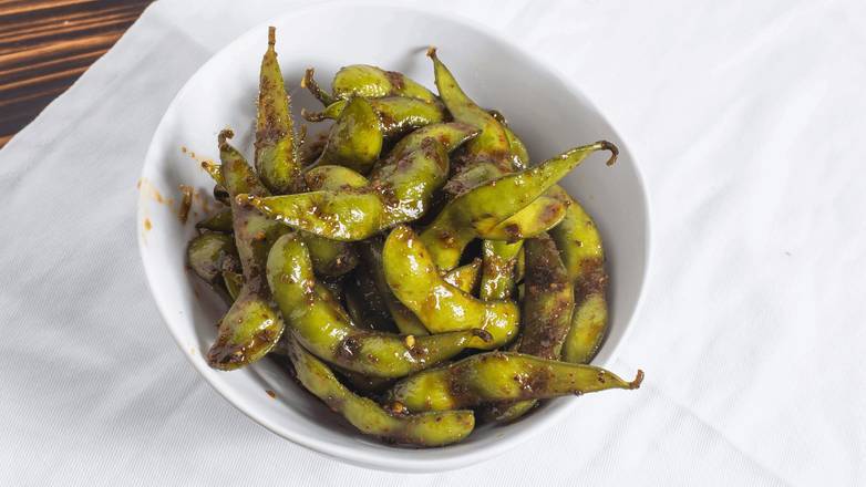 Order A11 Roasted Chili Edamame food online from Madam Mam's store, Bee Cave on bringmethat.com