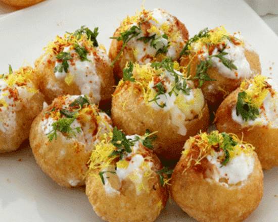 Order DAHI PURI (7pcs) food online from Bombay Street Food store, Austin on bringmethat.com