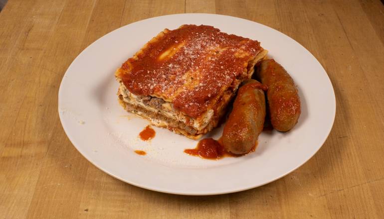 Order Meat Stuffed Lasagna Dinner with Sausage food online from Amato's store, Portland on bringmethat.com