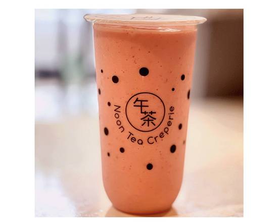 Order Strawberry Slush Milk (22oz) food online from Noon Tea Creperie store, Madison on bringmethat.com