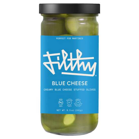 Order Filthy Blue Cheese Stuffed Olives 8oz food online from Everyday Needs By Gopuff store, Fairfield on bringmethat.com