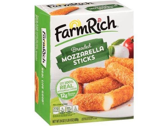 Order FarmRich Breaded Mozzarella Sticks, 24 Ounces food online from Fresko Market store, Miami on bringmethat.com