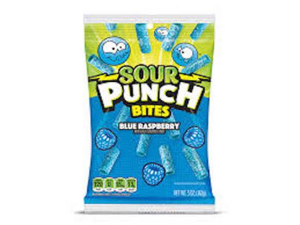 Order Sour Punch Bites Blue Raspberry 5oz food online from George's Market store, San Francisco on bringmethat.com