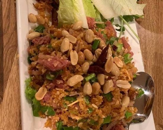 Order Nam Khao Tod food online from Topthai Kitchen store, Lincoln on bringmethat.com