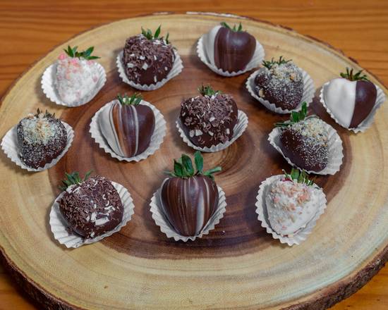 Order Chocolate Strawberries  (1 dz) food online from 2morrows Cakes store, Plant City on bringmethat.com
