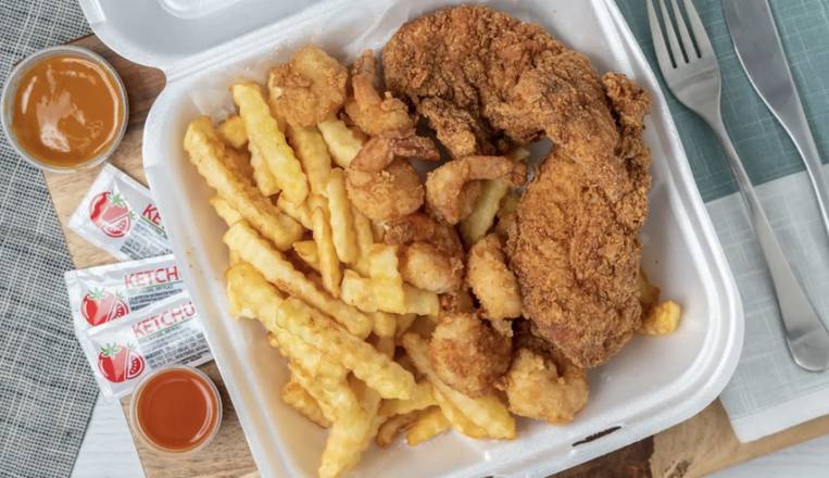 Order Tenders & Shrimp food online from J Lemon Pepper Fish & Chicken store, Jacksonville on bringmethat.com