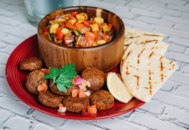 Order Falafel Plate food online from The Great Greek Mediterranean Grill store, Troy on bringmethat.com