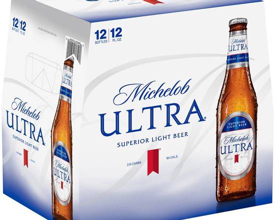 Order Michelob Ultra, 12pk-12oz bottle beer (4.2% ABV) food online from Golden Ox Liquors store, Saint Augustine on bringmethat.com