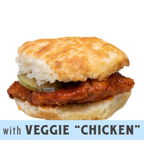 Order Nashville Hot Veggie Chicken food online from Rise Biscuits Donuts store, Morrisville on bringmethat.com