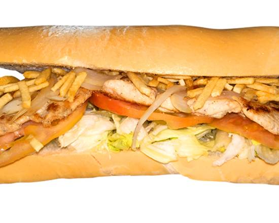 Order Sandwich de Pechuga (Chicken Breast Sandwich) food online from Churro Magico store, Hialeah on bringmethat.com