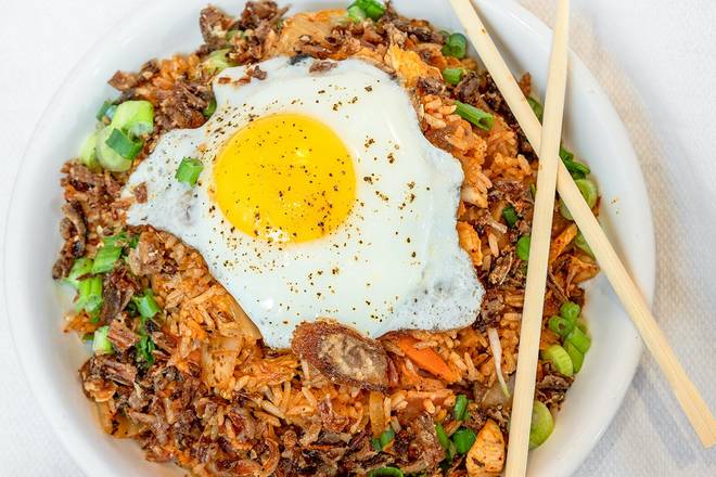 Order Kimchi Fried Rice food online from Mecha Noodle Bar store, New Haven on bringmethat.com