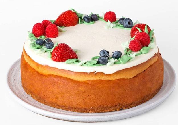 Order 9" Triple Berry Cheesecake food online from Sweet Lady Jane Bakery store, Santa Monica on bringmethat.com