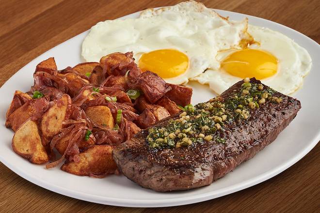Order Cedar River Hanger Steak + Eggs food online from Silver store, Bethesda on bringmethat.com