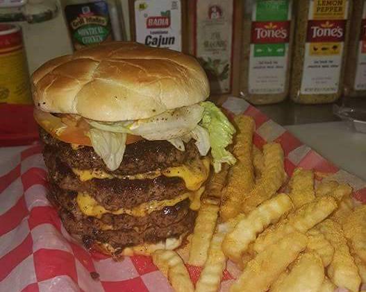 Order Ms. D's Cheeseburger with Fries food online from Ms. D Wings store, Memphis on bringmethat.com