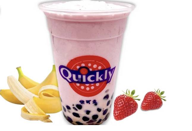 Order Strawberry Banana food online from Quickly Boba store, Los Angeles on bringmethat.com