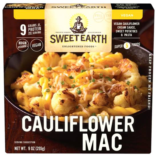 Order Sweet Earth Frozen Vegan Cauliflower Mac & Cheese Meal 9oz food online from Everyday Needs By Gopuff store, Fairfield on bringmethat.com