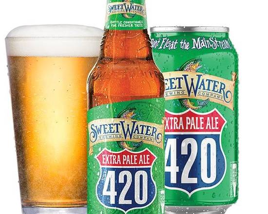 Order SweetWater 420 Extra Pale Ale Cans (12 oz x 6 ct) (5.7%ABV) food online from Golden Ox Liquors store, Saint Augustine on bringmethat.com