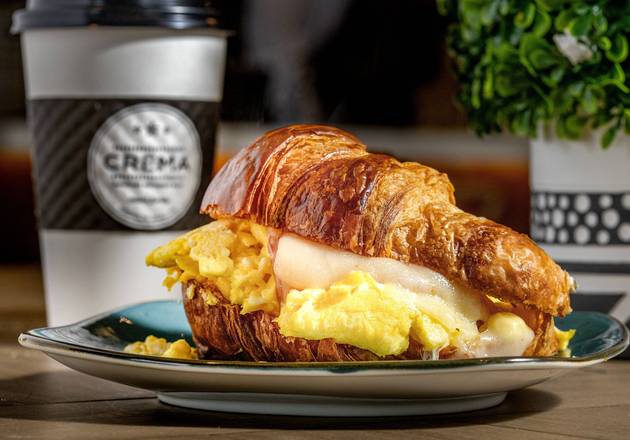 Order Croissant Breakfast Sandwich food online from Crema Gourmet Espresso Bar store, Miami on bringmethat.com