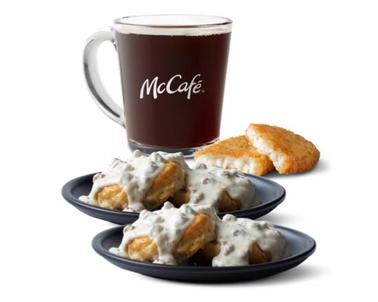 Order 2 Sausage Gravy Biscuit - Meal food online from Mcdonald store, BIRMINGHAM on bringmethat.com