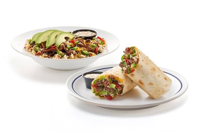 Order Spicy Shredded Beef Burrito & Bowl food online from Ihop store, Olympia on bringmethat.com